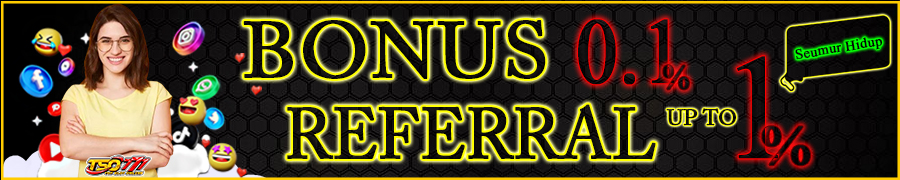 BONUS REFERRAL 0.1% UP TO 1%